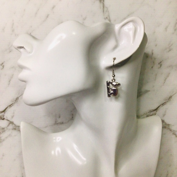 EARRINGS Koala Australian Animal Tibetan Silver Charms Womens Jewellery NWT - Picture 5 of 5